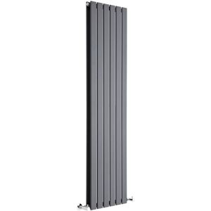 Milano - Alpha - Modern Anthracite Vertical Column Double Flat Panel Radiator - 1600mm x 420mm Milano - Alpha - Modern Anthracite Vertical Column Double Flat Panel Radiator - 1600mm x 420mm