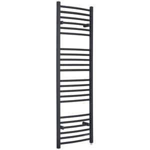 Milano - Artle Electric - Modern Anthracite Curved Bar Heated Towel Rail Radiator - 1600mm x 500mm Milano - Artle Electric - Modern Anthracite Curved Bar Heated Towel Rail Radiator - 1600mm x 500mm