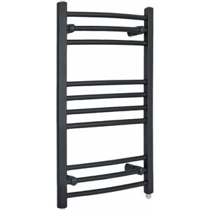 Milano - Artle Electric - Modern Anthracite Curved Bar Heated Towel Rail Radiator - 800mm x 500mm Milano - Artle Electric - Modern Anthracite Curved Bar Heated Towel Rail Radiator - 800mm x 500mm
