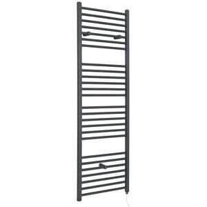 Milano - Artle Electric - Modern Anthracite Straight Bar Heated Towel Rail Radiator - 1800mm x 400mm Milano - Artle Electric - Modern Anthracite Straight Bar Heated Towel Rail Radiator - 1800mm x 400mm