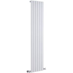 Milano - Capri - Modern White Vertical Column Single Flat Panel Radiator - 1600mm x 354mm Milano - Capri - Modern White Vertical Column Single Flat Panel Radiator - 1600mm x 354mm