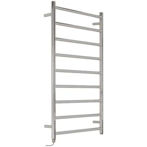 Milano - Esk Electric - Modern Chrome Flat Ladder Style Stainless Steel Heated Towel Rail Radiator - 1000mm x 600mm Milano - Esk Electric - Modern Chrome Flat Ladder Style Stainless Steel Heated Towel Rail Radiator - 1000mm x 600mm