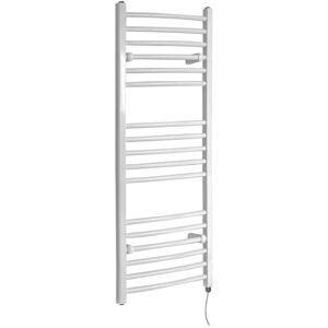 Milano - Ive Electric - Modern White Curved Bar Heated Towel Rail Radiator - 1200mm x 500mm Milano - Ive Electric - Modern White Curved Bar Heated Towel Rail Radiator - 1200mm x 500mm