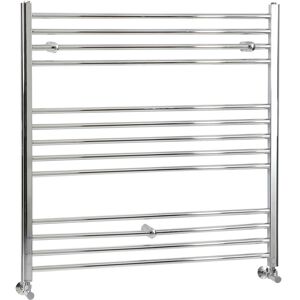 Milano - Kent - Modern Chrome Straight Bar Heated Towel Rail Radiator - 1000mm x 1000mm Milano - Kent - Modern Chrome Straight Bar Heated Towel Rail Radiator - 1000mm x 1000mm
