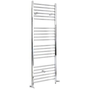 Milano - Kent - Modern Chrome Dual Fuel Electric Straight Bar Heated Towel Rail Radiator - 1600mm x 400mm Milano - Kent - Modern Chrome Dual Fuel Electric Straight Bar Heated Towel Rail Radiator - 1600mm x 400mm