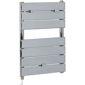 Milano - Lustro Electric - Modern Chrome Flat Panel Heated Towel Rail Radiator with Simple Heating Element - 620mm x 450mm Milano - Lustro Electric - Modern Chrome Flat Panel Heated Towel Rail Radiator with Simple Heating Element - 620mm x 450mm