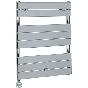 Milano Lustro Electric Chrome Flat Panel Heated Towel Rail Radiator with Thermostatic Heating Element - 840mm x 600mm Milano Lustro Electric Chrome Flat Panel Heated Towel Rail Radiator with Thermostatic Heating Element - 840mm x 600mm