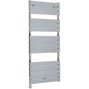 Milano Lustro Electric Chrome Flat Panel Heated Towel Rail Radiator with Thermostatic Heating Element - 1512mm x 600mm Milano Lustro Electric Chrome Flat Panel Heated Towel Rail Radiator with Thermostatic Heating Element - 1512mm x 600mm