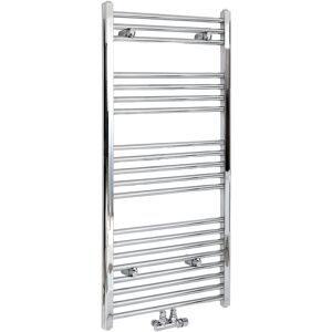 Milano - Neva - Modern Chrome Central Connection Heated Towel Rail Radiator - 1188mm x 500mm Milano - Neva - Modern Chrome Central Connection Heated Towel Rail Radiator - 1188mm x 500mm