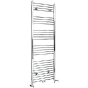 Milano - Neva - Modern Chrome Dual Fuel Electric Heated Towel Rail Radiator - 1600mm x 600mm Milano - Neva - Modern Chrome Dual Fuel Electric Heated Towel Rail Radiator - 1600mm x 600mm