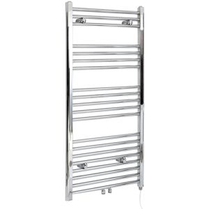 Milano - Neva Electric - Modern Chrome Heated Towel Rail Radiator - 1188mm x 500mm Milano - Neva Electric - Modern Chrome Heated Towel Rail Radiator - 1188mm x 500mm