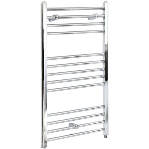 Milano - Kent Electric - Modern Chrome Straight Bar Heated Towel Rail Radiator - 1000mm x 600mm Milano - Kent Electric - Modern Chrome Straight Bar Heated Towel Rail Radiator - 1000mm x 600mm