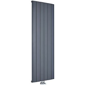Milano - Skye - Modern Anthracite Vertical Column Single Panel Aluminium Radiator - 1600mm x 565mm Milano - Skye - Modern Anthracite Vertical Column Single Panel Aluminium Radiator - 1600mm x 565mm