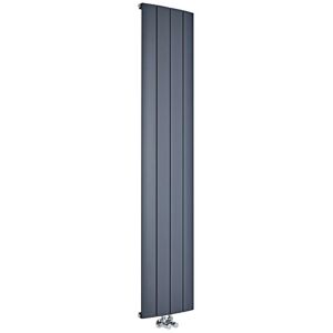 Milano - Skye - Modern Anthracite Vertical Column Single Panel Aluminium Radiator - 1800mm x 375mm Milano - Skye - Modern Anthracite Vertical Column Single Panel Aluminium Radiator - 1800mm x 375mm