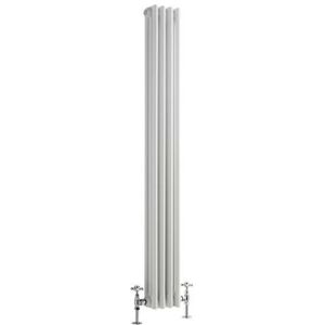 Milano - Windsor - Traditional White Cast Iron Style Triple Column Vertical Radiator - 1500mm x 200mm Milano - Windsor - Traditional White Cast Iron Style Triple Column Vertical Radiator - 1500mm x 200mm
