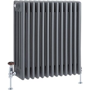 Milano - Windsor - Traditional Anthracite Cast Iron Style Horizontal Four Column Radiator - 600mm x 605mm Milano - Windsor - Traditional Anthracite Cast Iron Style Horizontal Four Column Radiator - 600mm x 605mm