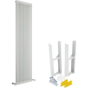 Milano - Windsor - Traditional White Cast Iron Style Vertical Double Column Radiator with Feet - 1800mm x 560mm Milano - Windsor - Traditional White Cast Iron Style Vertical Double Column Radiator with Feet - 1800mm x 560mm