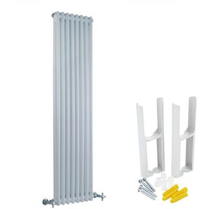 Milano - Windsor - Traditional White Cast Iron Style Vertical Double Column Radiator with Feet - 1500mm x 380mm Milano - Windsor - Traditional White Cast Iron Style Vertical Double Column Radiator with Feet - 1500mm x 380mm