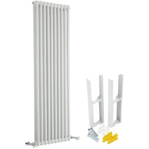 Milano - Windsor - Traditional White Cast Iron Style Vertical Double Column Radiator with Feet - 1800mm x 470mm Milano - Windsor - Traditional White Cast Iron Style Vertical Double Column Radiator with Feet - 1800mm x 470mm