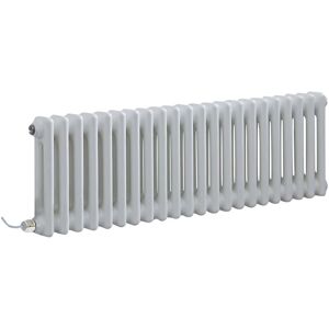 Milano - Windsor - Traditional White 300mm x 1010mm Cast Iron Style Horizontal Double Column Electric Radiator - Wi-Fi Thermostat Milano - Windsor - Traditional White 300mm x 1010mm Cast Iron Style Horizontal Double Column Electric Radiator - Wi-Fi Thermostat