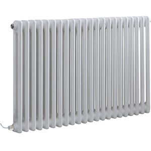 Milano - Windsor - Traditional White 600mm x 1010mm Cast Iron Style Horizontal Double Column Electric Radiator - No Thermostat Milano - Windsor - Traditional White 600mm x 1010mm Cast Iron Style Horizontal Double Column Electric Radiator - No Thermostat