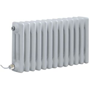 Milano - Windsor - Traditional White 300mm x 605mm Cast Iron Style Horizontal Triple Column Electric Radiator - No Thermostat Milano - Windsor - Traditional White 300mm x 605mm Cast Iron Style Horizontal Triple Column Electric Radiator - No Thermostat