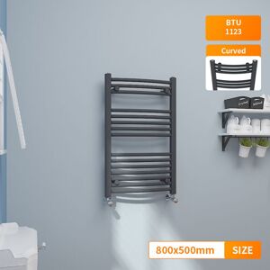 NRG Modern Designer Curved Heated Towel Rail Radiator Bathroom Ladder Warmer Rads 800x500mm Anthracite NRG Modern Designer Curved Heated Towel Rail Radiator Bathroom Ladder Warmer Rads 800x500mm Anthracite