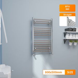 NRG - Modern Designer Straight Heated Towel Rail Radiator Bathroom Ladder Warmer Rads 800x500mm Chrome NRG - Modern Designer Straight Heated Towel Rail Radiator Bathroom Ladder Warmer Rads 800x500mm Chrome