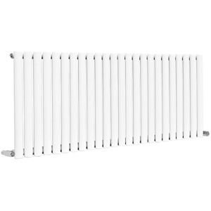 Warmehaus - Oval Panel Radiator White Horizontal Single 600x1416mm Warmehaus - Oval Panel Radiator White Horizontal Single 600x1416mm