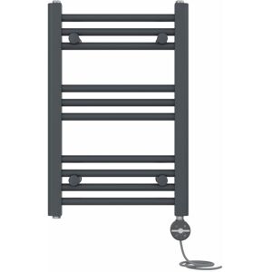 NRG - Prefilled Thermostatic Electric Straight Heated Towel Rail Radiator 600 x 400mm Anthracite NRG - Prefilled Thermostatic Electric Straight Heated Towel Rail Radiator 600 x 400mm Anthracite