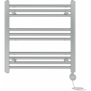 NRG - Prefilled Thermostatic Electric Straight Heated Towel Rail Radiator 600 x 600mm Chrome NRG - Prefilled Thermostatic Electric Straight Heated Towel Rail Radiator 600 x 600mm Chrome