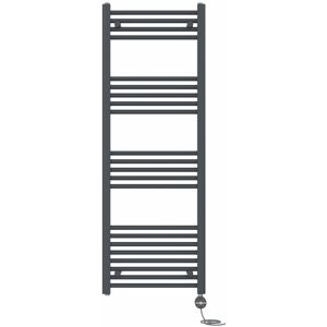 NRG - Prefilled Thermostatic Electric Straight Heated Towel Rail Radiator 1400 x 500mm Anthracite NRG - Prefilled Thermostatic Electric Straight Heated Towel Rail Radiator 1400 x 500mm Anthracite