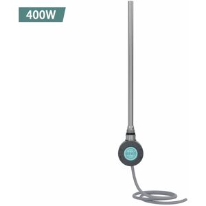 Thermostatic Electric Heating Element for Heated Towel Rail Radiator 400W Anthracite - NRG Thermostatic Electric Heating Element for Heated Towel Rail Radiator 400W Anthracite - NRG