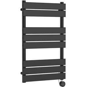 Nuie - Flat Panel Electric Towel Rail 840mm h x 500mm w - Anthracite Nuie - Flat Panel Electric Towel Rail 840mm h x 500mm w - Anthracite