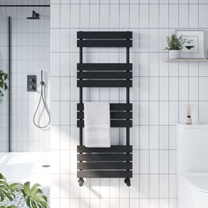 Orbit - Life Flat Panel Heated Towel Rail 800mm h x 450mm w - Black Orbit - Life Flat Panel Heated Towel Rail 800mm h x 450mm w - Black