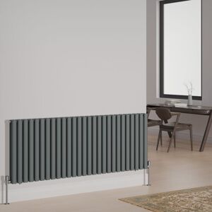 NRG - Designer Radiator Oval Column Central Heating Rads Horizontal Double 600x1593mm Anthracite NRG - Designer Radiator Oval Column Central Heating Rads Horizontal Double 600x1593mm Anthracite