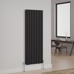 NRG - Designer Radiator Oval Column Central Heating Rads Vertical Double 1600x590mm Black NRG - Designer Radiator Oval Column Central Heating Rads Vertical Double 1600x590mm Black