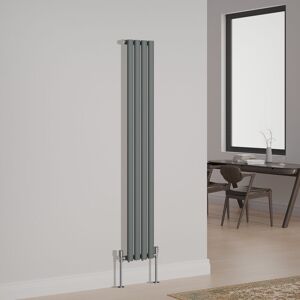 NRG - Designer Radiator Oval Column Central Heating Rads Vertical Single 1600x236mm Anthracite NRG - Designer Radiator Oval Column Central Heating Rads Vertical Single 1600x236mm Anthracite