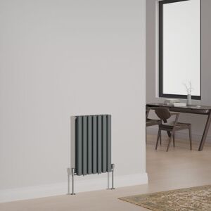 NRG Designer Radiator Oval Column Central Heating Rads Horizontal Double 600x413mm Anthracite NRG Designer Radiator Oval Column Central Heating Rads Horizontal Double 600x413mm Anthracite