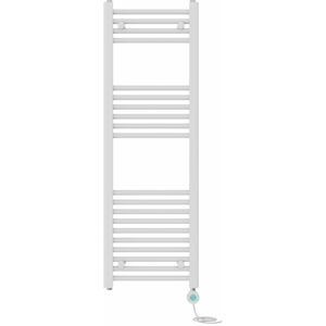 NRG - Pre-filled Bathroom Straight Electric Heated Towel Rail Radiator Thermostatic 1200x400mm White NRG - Pre-filled Bathroom Straight Electric Heated Towel Rail Radiator Thermostatic 1200x400mm White