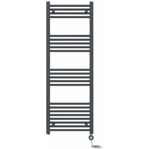 NRG - Pre-filled Bathroom Straight Electric Heated Towel Rail Radiator Thermostatic 1400x500mm Anthracite NRG - Pre-filled Bathroom Straight Electric Heated Towel Rail Radiator Thermostatic 1400x500mm Anthracite