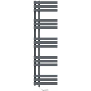 NRG - Prefilled Electric Heated Towel Rail D-shape Radiator Ladder Warmer Heating Rads 1600x450mm Sand Grey NRG - Prefilled Electric Heated Towel Rail D-shape Radiator Ladder Warmer Heating Rads 1600x450mm Sand Grey