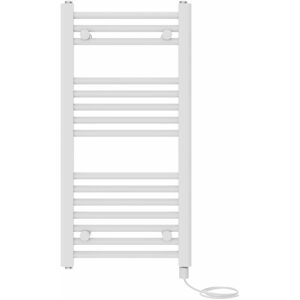 NRG - Prefilled Electric Straight Heated Towel Rail Radiator Ladder Warmer 800x400mm White NRG - Prefilled Electric Straight Heated Towel Rail Radiator Ladder Warmer 800x400mm White