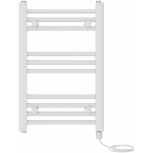NRG - Prefilled Electric Straight Heated Towel Rail Radiator Ladder Warmer 600x400mm White NRG - Prefilled Electric Straight Heated Towel Rail Radiator Ladder Warmer 600x400mm White