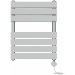 NRG - Prefilled Thermostatic Electric Flat Panel Heated Towel Rail Ladder Warmer Radiator Chrome 650x500mm NRG - Prefilled Thermostatic Electric Flat Panel Heated Towel Rail Ladder Warmer Radiator Chrome 650x500mm