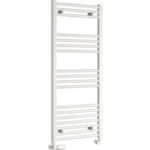 Reina - Capo Straight Heated Towel Rail 1200mm h x 400mm w - White Reina - Capo Straight Heated Towel Rail 1200mm h x 400mm w - White