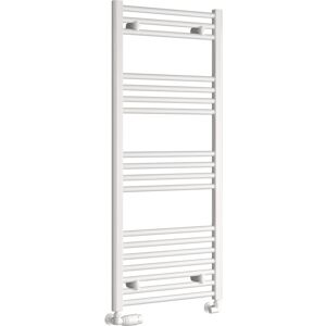 Reina - Capo Straight Heated Towel Rail 1200mm h x 500mm w - White Reina - Capo Straight Heated Towel Rail 1200mm h x 500mm w - White