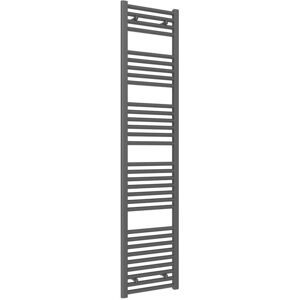 Diva Flat Heated Towel Rail 1800mm h x 400mm w Anthracite - Reina Diva Flat Heated Towel Rail 1800mm h x 400mm w Anthracite - Reina