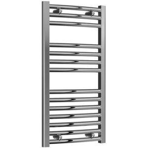 Reina Diva Curved Heated Towel Rail 800mm H x 400mm W Chrome Reina Diva Curved Heated Towel Rail 800mm H x 400mm W Chrome