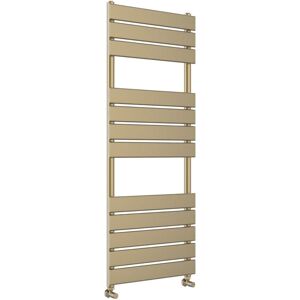 Manissa - Richmond Heated Towel Rail Flat Panel Brushed Brass 400mm w x 1200mm HBathroom Towel Radiator Manissa - Richmond Heated Towel Rail Flat Panel Brushed Brass 400mm w x 1200mm HBathroom Towel Radiator